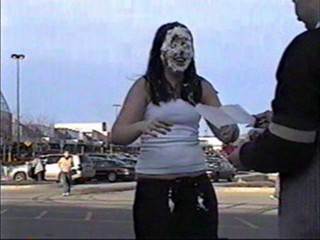 Four pies in the face