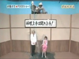 Japanese girl gunged blue slime!