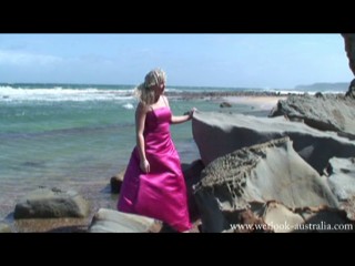 Laura - pink satin dress