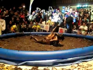 Philipinres Motorcycle Convention mudwrestling