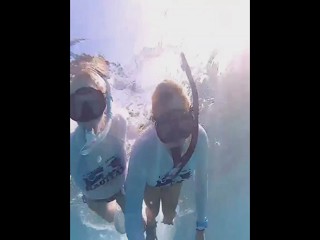 Stephanie &Margo underwater