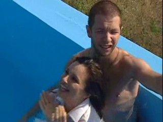 White Shirt in Pool (Hungarian TV)