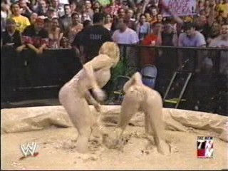 WWE Trish Stratus vs Stacy Keibler Mud Match