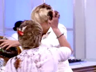 Xuxa and Ana Maria Braga Pie Fight