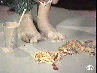 Rhonda Shear food foot smash