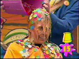 TV Presenter gunged and soaking from Generation Game