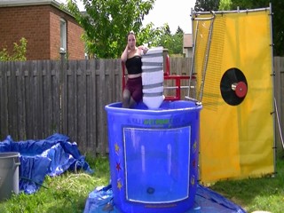 Sarah Dunked In a Purple Skirt & Black Tube Top Preview