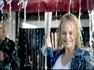 TV Ad - Mirjam Weichselbraun wet in the rain