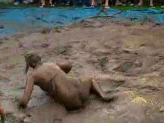 Sexy mud wrestling