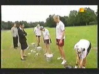 A Girl gets Covered in Shaving Cream