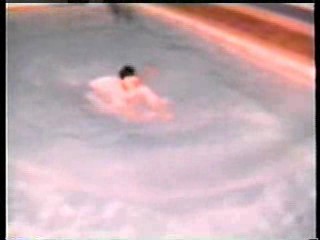 Teresa May in the pool