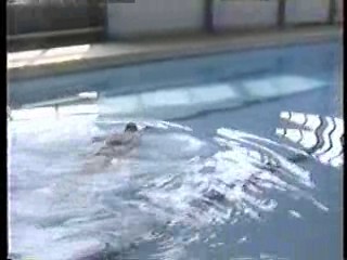 Sammy Jane in the pool