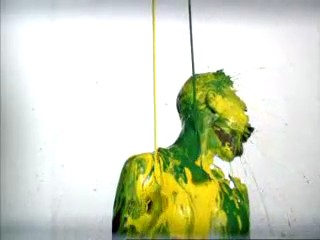 Funny commentary with paint shower