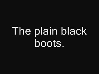 The plain black boots