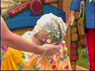TV Presenter gunged and soaking from Generation Game